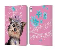 Head Case Designs Licenza Ufficiale Animal Club International Yorkie Facce Reali Custodia Portafoglio in Pelle Compatibile con Apple iPad Air 13 2024/2025
