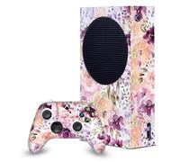 Head Case Designs Licenza Ufficiale Anis Illustration Caos Floreale Mix Arte Pacchetto Console Da Gioco Wrap E Pelle Per Controller Compatibile con Xbox Series S