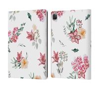 Head Case Designs Licenza Ufficiale Anis Illustration Fiori di Natale Motivo Floreale Custodia Portafoglio in Pelle Compatibile con Apple iPad PRO 12.9 2020/2021/2022