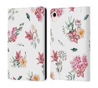 Head Case Designs Licenza Ufficiale Anis Illustration Fiori di Natale Motivo Floreale Custodia Portafoglio in Pelle Compatibile con Apple iPad Mini (2021/2024)