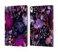 Head Case Designs Licenza Ufficiale Anis Illustration Floral Chaos Viola Grafica Custodia Portafoglio in Pelle Compatibile con Apple iPad Air 13 2024/2025