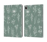 Head Case Designs Licenza Ufficiale Anis Illustration Little Patagonian Sage Green Motivo Misto Custodia Portafoglio in Pelle Compatibile con Apple iPad PRO 12.9 2020/2021/2022