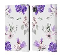 Head Case Designs Licenza Ufficiale Anis Illustration Modello Blu Modello Fiore 3 Custodia Portafoglio in Pelle Compatibile con Apple iPad PRO 11 M4 2024