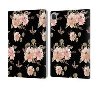 Head Case Designs Licenza Ufficiale Anis Illustration Nero Vintage Modello Fiore 4 Custodia Portafoglio in Pelle Compatibile con Apple iPad PRO 13 M4 2024