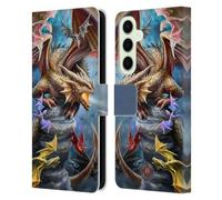 Head Case Designs Licenza Ufficiale Anne Stokes Clan Dragoni 4 Custodia Portafoglio in Pelle Compatibile con Samsung Galaxy S25+