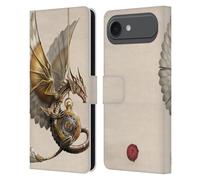 Head Case Designs Licenza Ufficiale Anne Stokes Clockwork Dragon Steampunk Custodia Portafoglio in Pelle Compatibile con Apple iPhone 17 Air