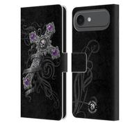 Head Case Designs Licenza Ufficiale Anne Stokes Croce del perduto Amore Cuori Neri Custodia Portafoglio in Pelle Compatibile con Apple iPhone 17 Air