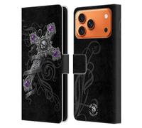 Head Case Designs Licenza Ufficiale Anne Stokes Croce del perduto amore Cuori Neri Custodia Portafoglio in Pelle Compatibile con Apple iPhone 17 Pro Max