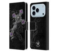 Head Case Designs Licenza Ufficiale Anne Stokes Croce del perduto Amore Cuori Neri Custodia Portafoglio in Pelle Compatibile con Apple iPhone 17 PRO