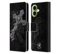 Head Case Designs Licenza Ufficiale Anne Stokes Croce del perduto Amore Cuori Neri Custodia Portafoglio in Pelle Compatibile con Apple iPhone 17