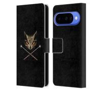 Head Case Designs Licenza Ufficiale Anne Stokes Cross Wands Gufi Custodia Portafoglio in Pelle Compatibile con Google Pixel 10