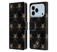 Head Case Designs Licenza Ufficiale Anne Stokes Cross Wands Patterns Gufi Custodia Portafoglio in Pelle Compatibile con Apple iPhone 17 PRO