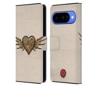 Head Case Designs Licenza Ufficiale Anne Stokes Cuore Alato Steampunk Custodia Portafoglio in Pelle Compatibile con Google Pixel 10