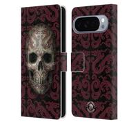 Head Case Designs Licenza Ufficiale Anne Stokes Drago girandola pattern Teschio Orientale Custodia Portafoglio in Pelle Compatibile con Google Pixel 10 Pro XL