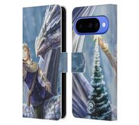 Head Case Designs Licenza Ufficiale Anne Stokes Fantasia Invernale Feste Custodia Portafoglio in Pelle Compatibile con Google Pixel 10
