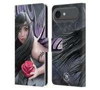 Head Case Designs Licenza Ufficiale Anne Stokes Fate Rose Cuori Neri Custodia Portafoglio in Pelle Compatibile con Apple iPhone 17 Air
