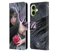 Head Case Designs Licenza Ufficiale Anne Stokes Fate Rose Cuori Neri Custodia Portafoglio in Pelle Compatibile con Apple iPhone 17