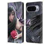 Head Case Designs Licenza Ufficiale Anne Stokes Fate Rose Cuori Neri Custodia Portafoglio in Pelle Compatibile con Google Pixel 10 Pro XL
