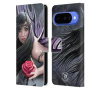 Head Case Designs Licenza Ufficiale Anne Stokes Fate Rose Cuori Neri Custodia Portafoglio in Pelle Compatibile con Google Pixel 10