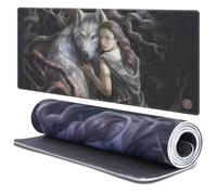 Head Case Designs Licenza Ufficiale Anne Stokes Foresta Notturna Collezione Lupi 37.4 x 15.75 x 0.16 Inches (900 x 400 mm) - XL Tappetino per Mouse E Scrivania da Ufficio per Giochi Tastiera PC