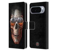 Head Case Designs Licenza Ufficiale Anne Stokes Fuoco D'Inferno Teschio Custodia Portafoglio in Pelle Compatibile con Google Pixel 10 Pro XL