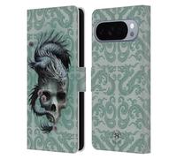 Head Case Designs Licenza Ufficiale Anne Stokes Girandola Verde Dragone Teschio Orientale Custodia Portafoglio in Pelle Compatibile con Google Pixel 10 Pro XL