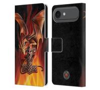 Head Case Designs Licenza Ufficiale Anne Stokes Il Martello di Dio Draghi Guardiani Custodia Portafoglio in Pelle Compatibile con Apple iPhone 17 Air