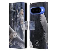 Head Case Designs Licenza Ufficiale Anne Stokes Midnight Messenger Gufi Custodia Portafoglio in Pelle Compatibile con Google Pixel 10