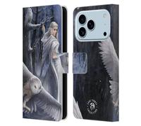 Head Case Designs Licenza Ufficiale Anne Stokes Midnight Messenger Gufi Custodia Portafoglio in Pelle Compatibile con Apple iPhone 17 PRO