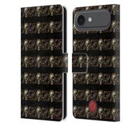 Head Case Designs Licenza Ufficiale Anne Stokes Pattern Teschio Steampunk Custodia Portafoglio in Pelle Compatibile con Apple iPhone 17 Air