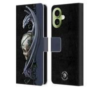 Head Case Designs Licenza Ufficiale Anne Stokes Teschio E Rosa Draghi 2 Custodia Portafoglio in Pelle Compatibile con Apple iPhone 17
