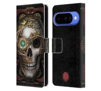 Head Case Designs Licenza Ufficiale Anne Stokes Teschio Steampunk Custodia Portafoglio in Pelle Compatibile con Google Pixel 10