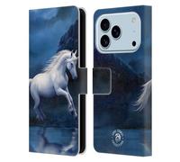 Head Case Designs Licenza Ufficiale Anne Stokes Unicorno Luce della Luna Creature Mitiche Custodia Portafoglio in Pelle Compatibile con Apple iPhone 17 PRO