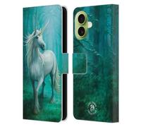 Head Case Designs Licenza Ufficiale Anne Stokes Unicorno nella Foresta Creature Mitiche Custodia Portafoglio in Pelle Compatibile con Apple iPhone 17