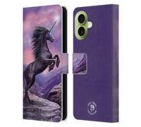 Head Case Designs Licenza Ufficiale Anne Stokes Unicorno Nero Creature Mitiche Custodia Portafoglio in Pelle Compatibile con Apple iPhone 17