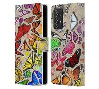 Head Case Designs Licenza Ufficiale Anthony Christou Farfalle Arcobaleno Arte Custodia Portafoglio in Pelle Compatibile con Samsung Galaxy A53 5G (2022)