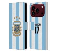 Head Case Designs Licenza Ufficiale Argentina National Football Team Alejandro Garnacho Divisa Casa Giocatore 2024/25 1° Gruppo Custodia Portafoglio in Pelle Compatibile con Apple iPhone 18 Pro