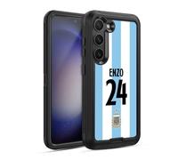 Head Case Designs Licenza Ufficiale Argentina National Football Team Enzo Fernández Divisa Casa Giocatore 2024/25 1° Gruppo Custodia Antiurto Ultra Blindata Compatibile con Samsung Galaxy S23 5G