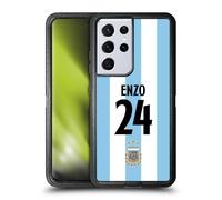 Head Case Designs Licenza Ufficiale Argentina National Football Team Enzo Fernández Divisa Casa Giocatore 2024/25 1° Gruppo Custodia Antiurto Ultra Blindata compatibile con Samsung Galaxy S21 Ultra 5G