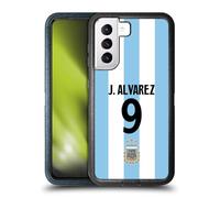 Head Case Designs Licenza Ufficiale Argentina National Football Team Julián Álvarez Divisa Casa Giocatore 2024/25 1° Gruppo Custodia Antiurto Ultra Blindata Compatibile con Samsung Galaxy S21 5G