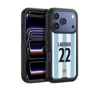 Head Case Designs Licenza Ufficiale Argentina National Football Team Lautaro Martínez Divisa Casa Giocatore 2024/25 1° Gruppo Custodia Antiurto Ultra Blindata compatibile con Apple iPhone 17 Pro