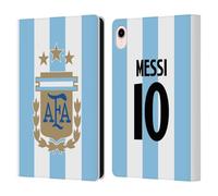 Head Case Designs Licenza Ufficiale Argentina National Football Team Lionel Messi Divisa Casa Giocatore 2024/25 1° Gruppo Custodia Portafoglio in Pelle Compatibile con Apple iPad Mini (2021/2024)