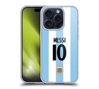 Head Case Designs Licenza Ufficiale Argentina National Football Team Lionel Messi Divisa Casa Giocatore 2024/25 1° Gruppo Custodia in Gel Compatibile con Apple iPhone 15 PRO E Compatibile con MagSafe
