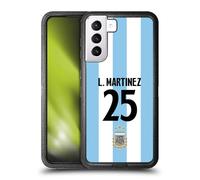 Head Case Designs Licenza Ufficiale Argentina National Football Team Lisandro Martínez Divisa Casa Giocatore 2024/25 1° Gruppo Custodia Antiurto Ultra Blindata Compatibile con Samsung Galaxy S21+ 5G