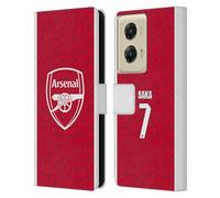 Head Case Designs Licenza Ufficiale Arsenal FC Bukayo Saka 2025/26 Giocatori Home Kit Custodia Portafoglio in Pelle Compatibile con Motorola Moto G Stylus 5G (2024)
