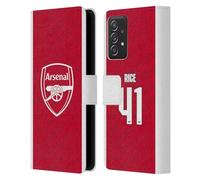 Head Case Designs Licenza Ufficiale Arsenal FC Declan Rice 2025/26 Giocatori Home Kit Custodia Portafoglio in Pelle Compatibile con Galaxy A52 / A52s / 5G (2021)