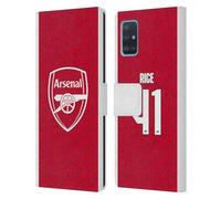 Head Case Designs Licenza Ufficiale Arsenal FC Declan Rice 2025/26 Giocatori Home Kit Custodia Portafoglio in Pelle Compatibile con Samsung Galaxy A51 (2019)
