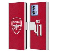 Head Case Designs Licenza Ufficiale Arsenal FC Declan Rice 2025/26 Giocatori Home Kit Custodia Portafoglio in Pelle Compatibile con Motorola Moto G84 5G