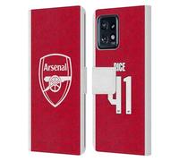 Head Case Designs Licenza Ufficiale Arsenal FC Declan Rice 2025/26 Giocatori Home Kit Custodia Portafoglio in Pelle Compatibile con Moto Edge 40 PRO/Plus 2023
