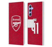 Head Case Designs Licenza Ufficiale Arsenal FC Declan Rice 2025/26 Giocatori Home Kit Custodia Portafoglio in Pelle Compatibile con Samsung Galaxy A34 5G